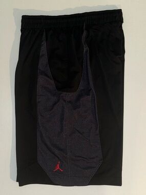 Jordan Dri-Fit Black and Gray Pattern Basketball Shorts Men’s Size Large